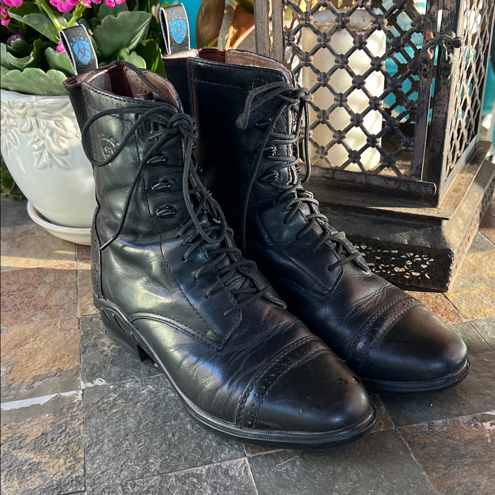 Ariat black leather riding boots size 7B